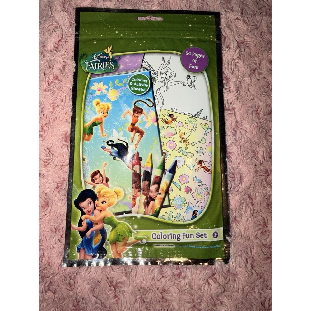 Tinkerbell Grab & Go Play Pack Fairies Tink Party Favor Activity Color Book
